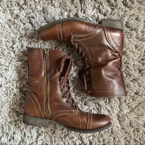 Steve Madden Troopa Brown Combat Boots